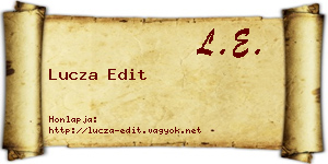 Lucza Edit névjegykártya